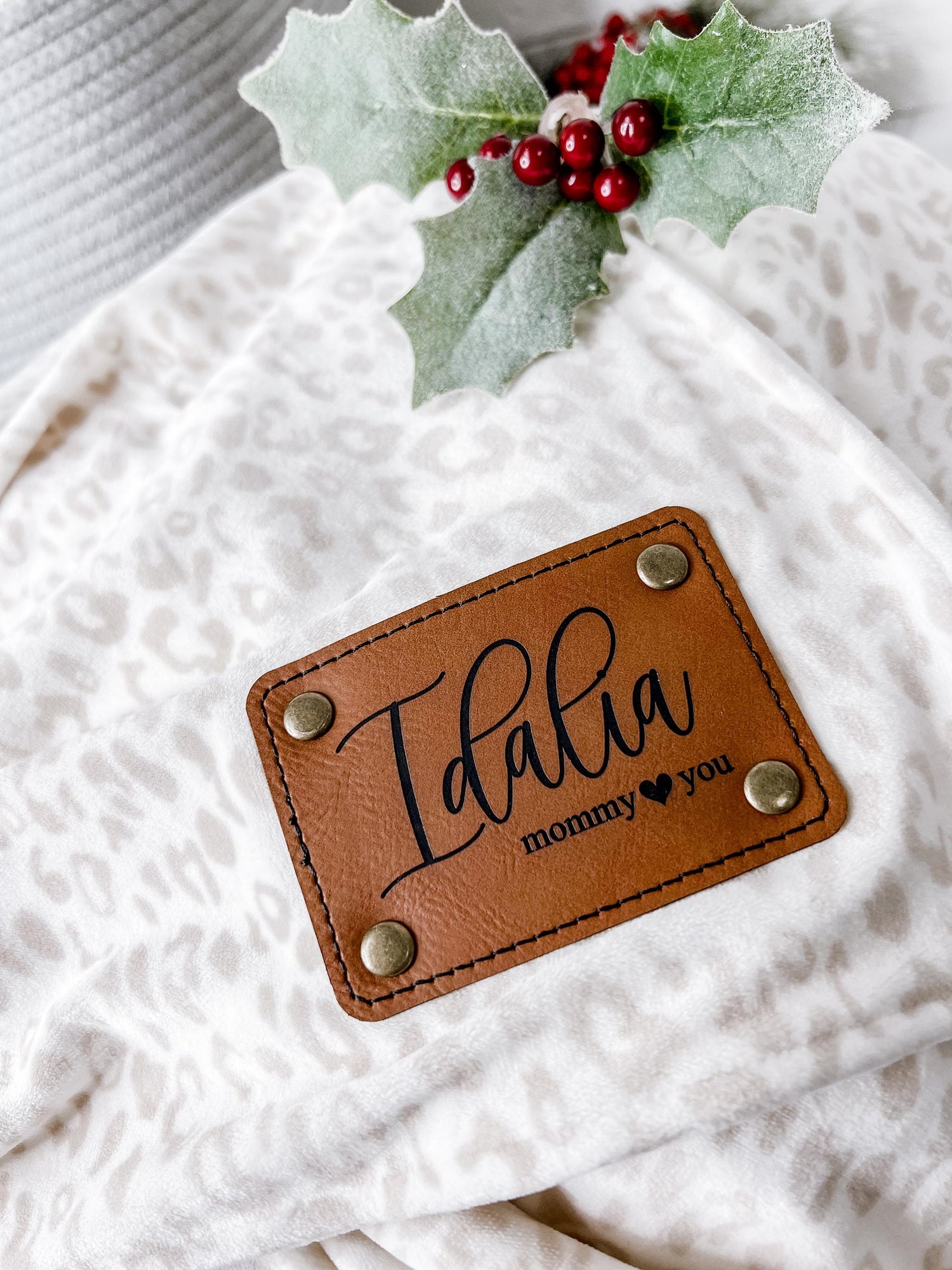 Soft Personalized Throw Blanket  Leopard
