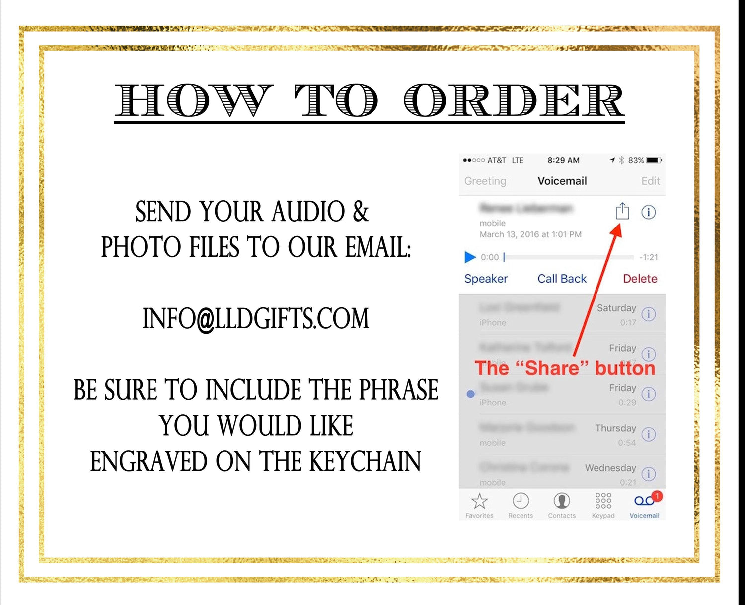 Personalized QR Code Voicemail Keychain