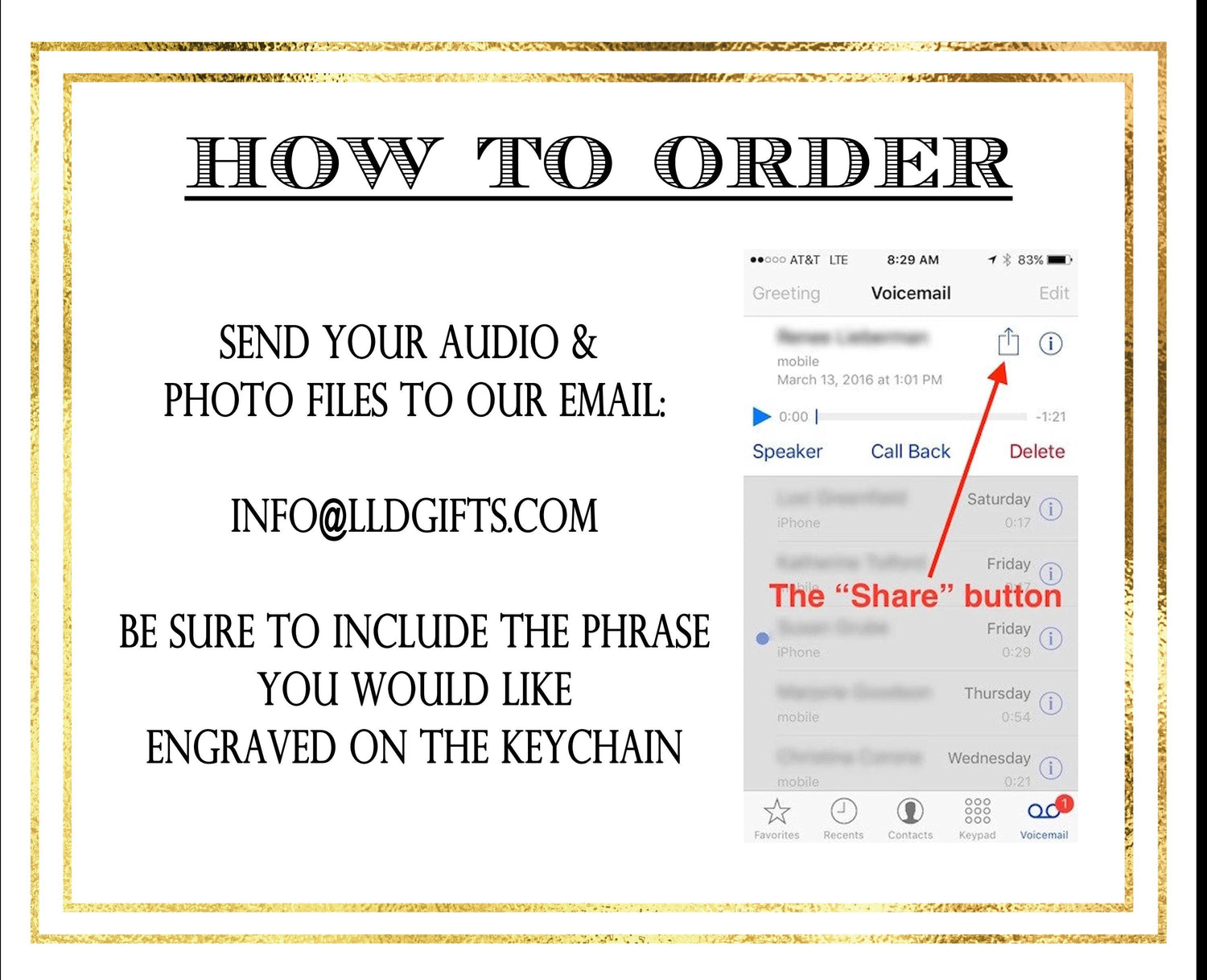 Keepsake Voicemail Keychain  QR Code