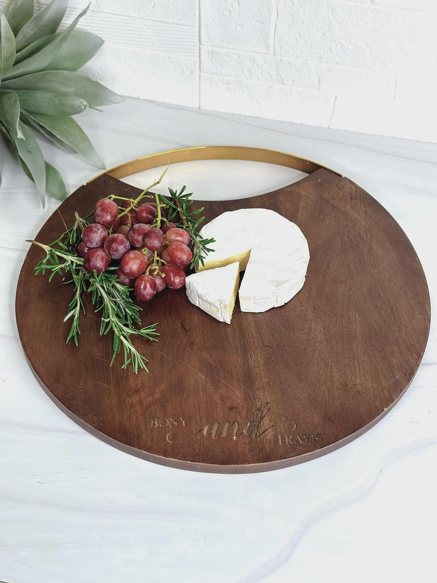 Charcuterie Gift Basket cozy blanket housewarming set mango wood board kitchen gift new home decor client present gold